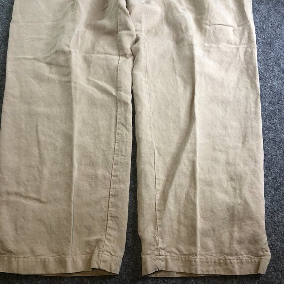 Eileen Fisher Woman Pants Womens 1X Tan Brown Wide Leg Linen Blend Boho Loose - Picture 2 of 12